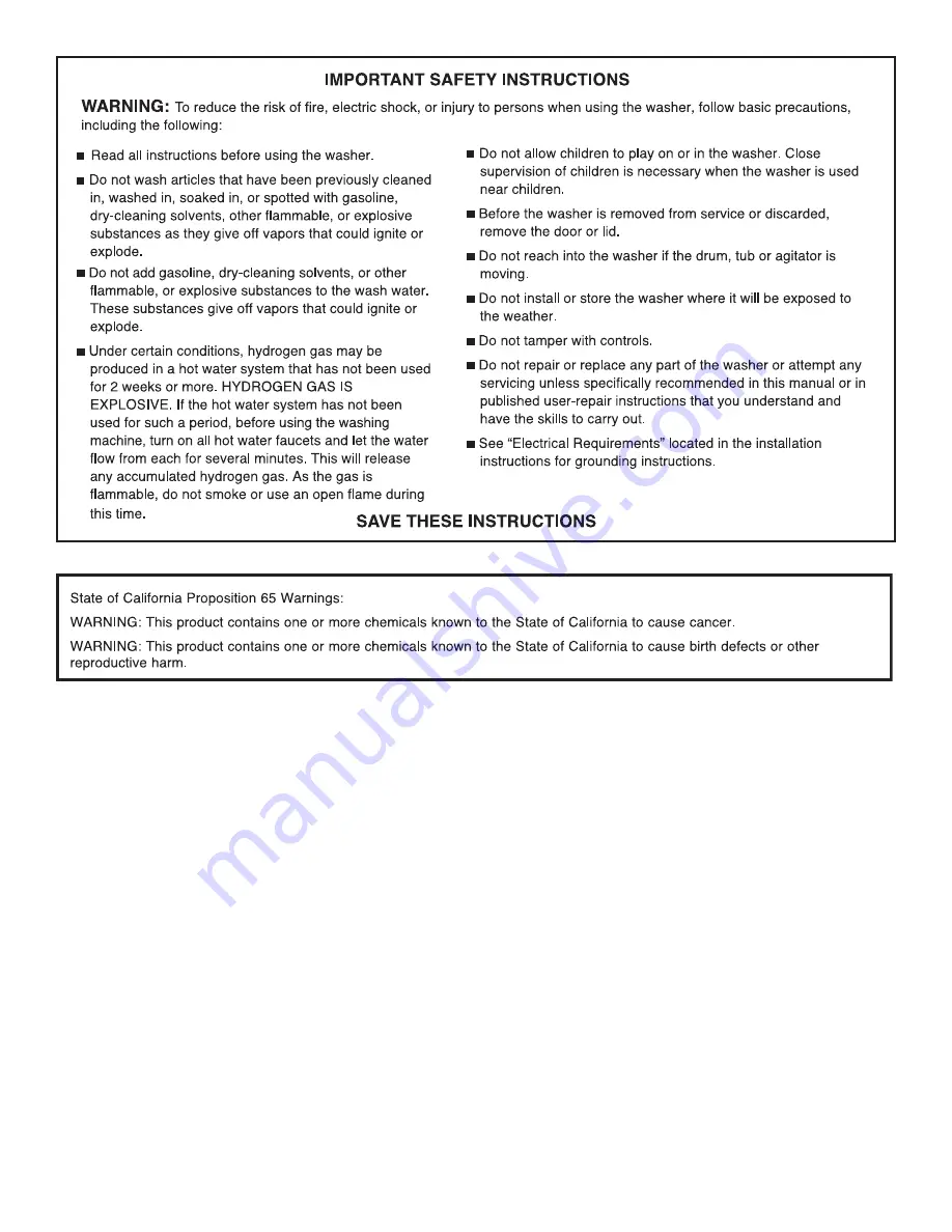 Whirlpool Cabrio W10607427C Use & Care Manual Download Page 3