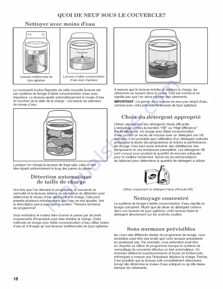 Whirlpool Cabrio WTW5500XL0 Use And Care Manual Download Page 18