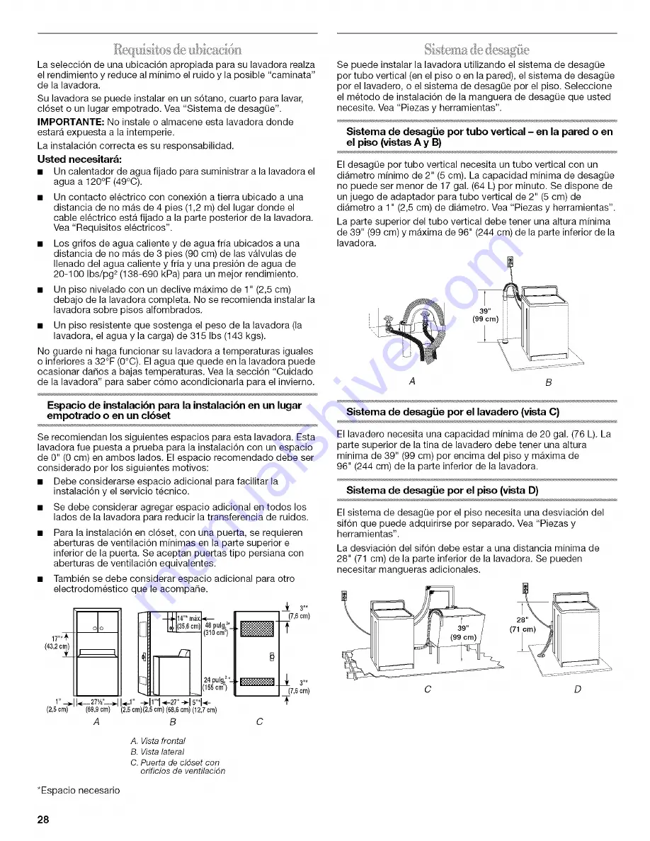 Whirlpool CABRIO WTW6200SW0 Скачать руководство пользователя страница 28