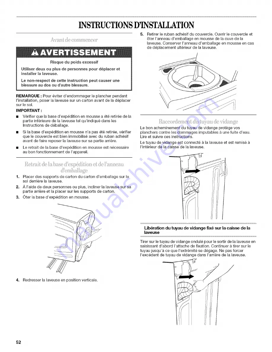 Whirlpool Cabrio WTW6200SW2 Скачать руководство пользователя страница 52