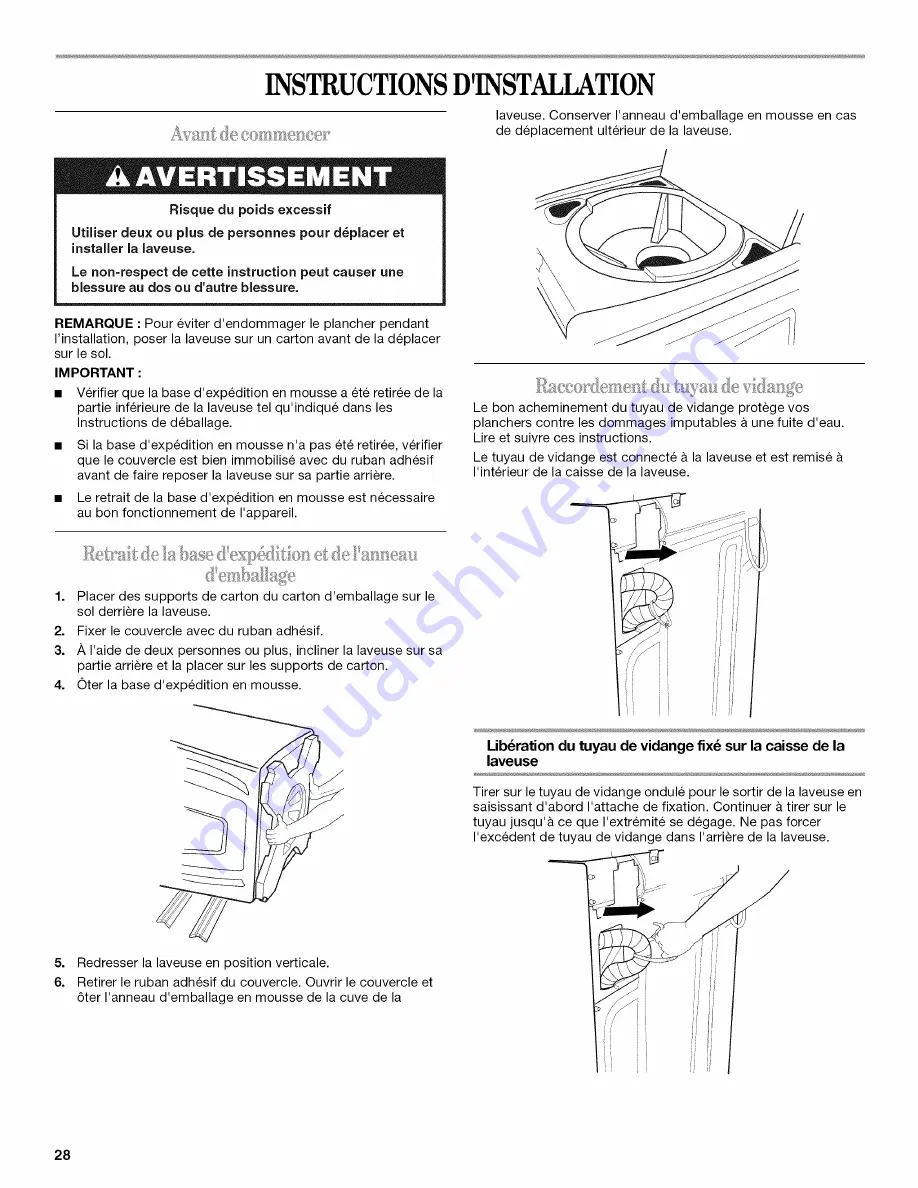 Whirlpool Cabrio WTW6200VW0 Скачать руководство пользователя страница 28