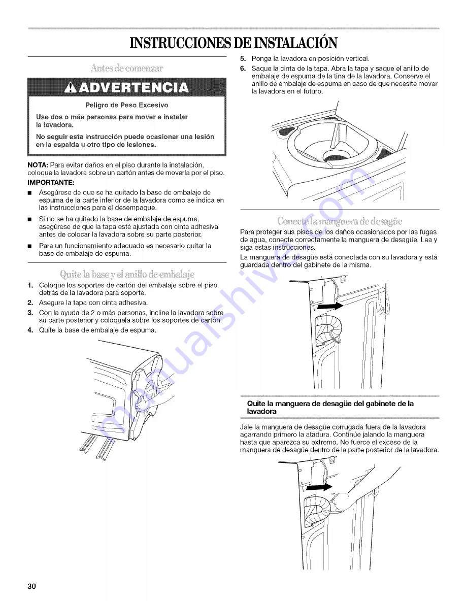 Whirlpool Cabrio WTW6300SB2 Скачать руководство пользователя страница 30