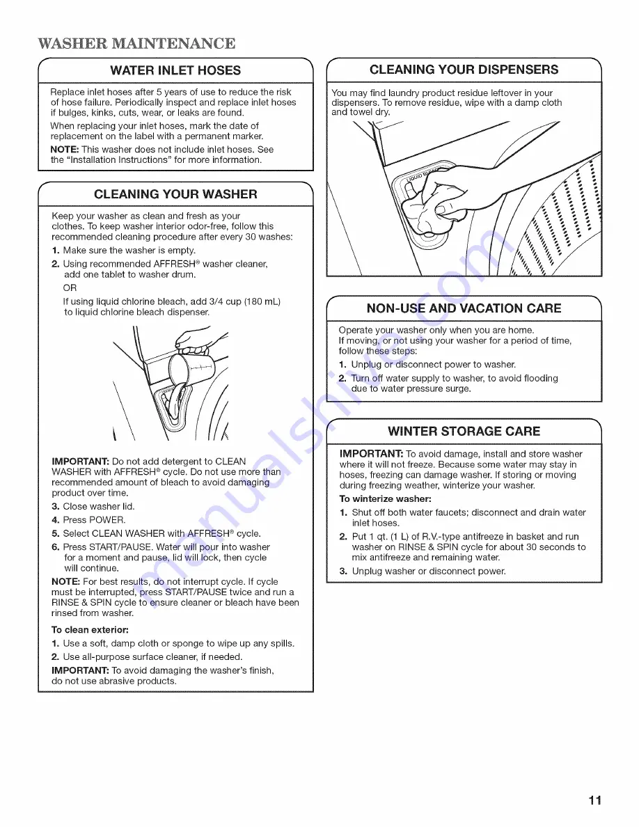 Whirlpool Cabrio WTW8200YW0 Use And Care Manual Download Page 51