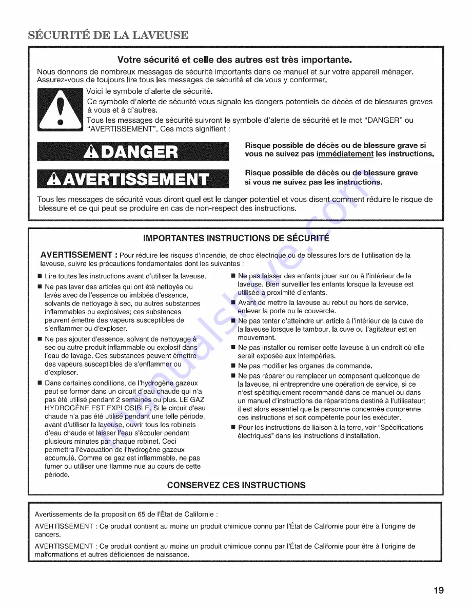 Whirlpool Cabrio WTW8200YW0 Use And Care Manual Download Page 59