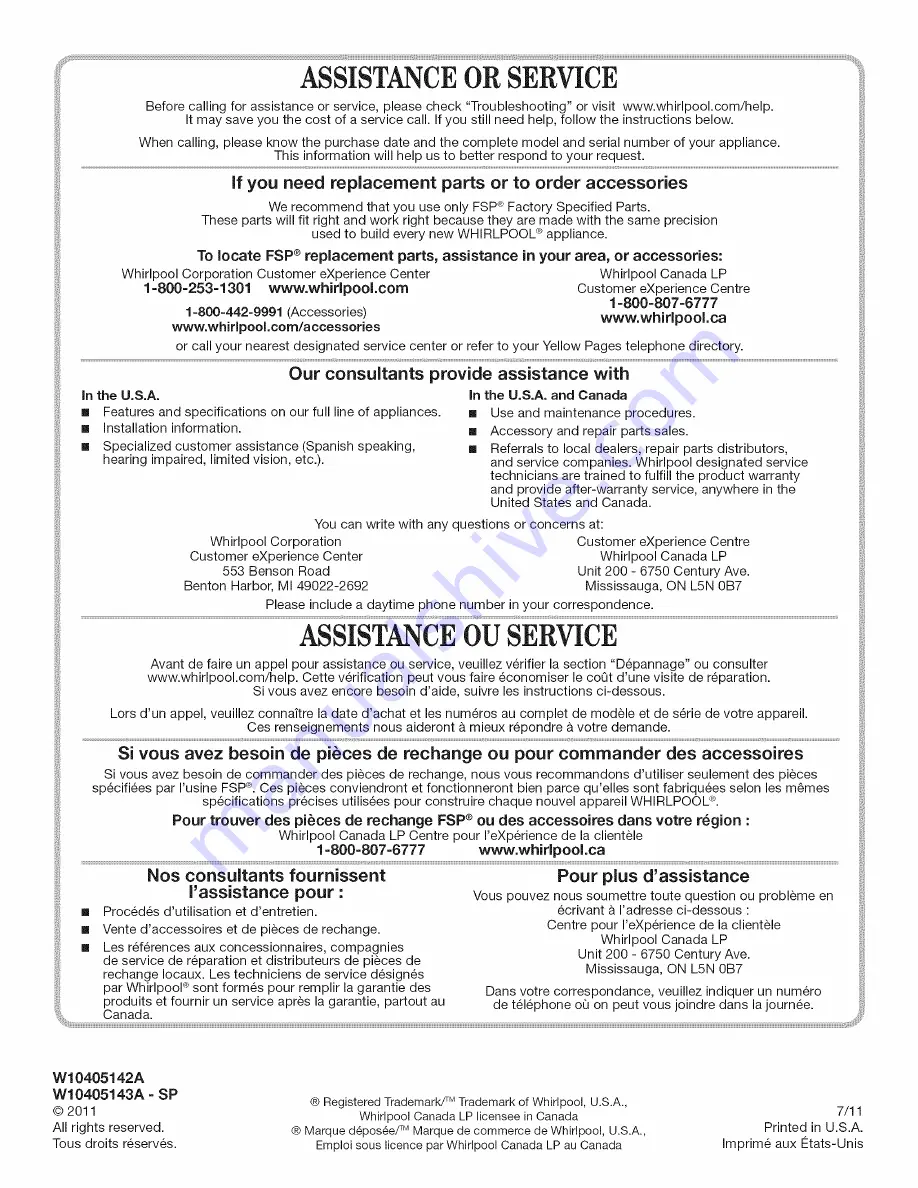 Whirlpool Cabrio WTW8200YW0 Use And Care Manual Download Page 80