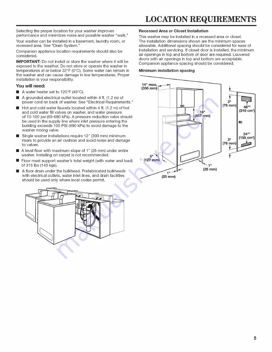 Whirlpool CAE2743BQ0 Скачать руководство пользователя страница 5