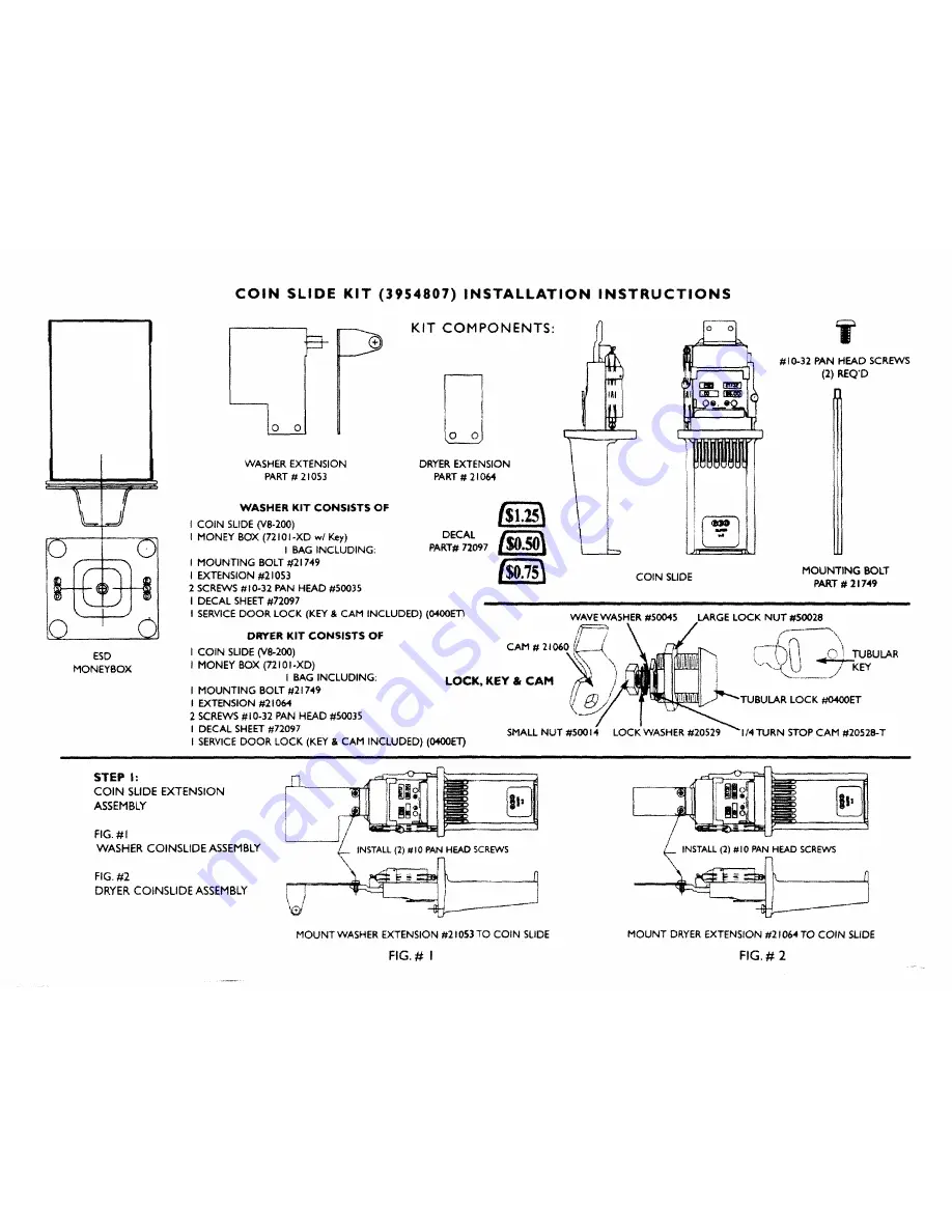 Whirlpool CEM2750TQ - COMMCL E DRYR 3CYC 3TMP WHIRLP Installation Instructions Download Page 2