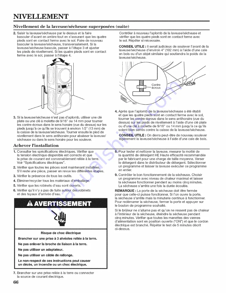 Whirlpool CET8000AQ0 Installation Instructions Manual Download Page 66