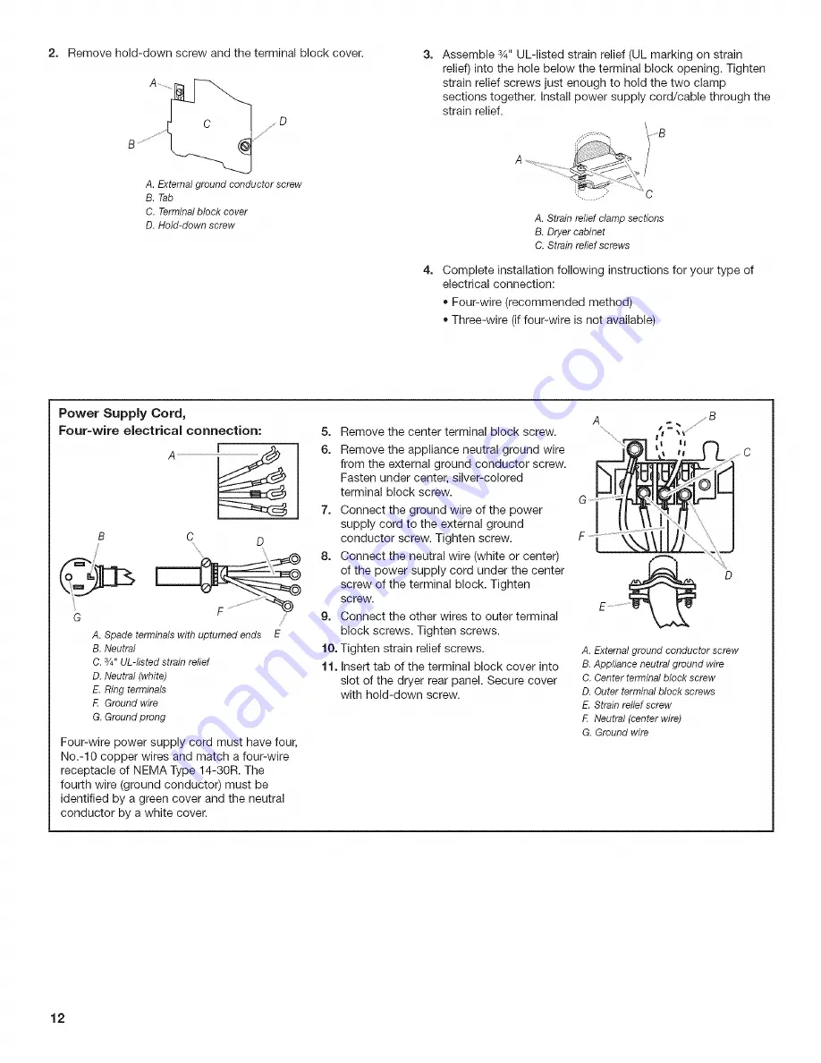 Whirlpool CGM2941TQ Installation Instructions Manual Download Page 12