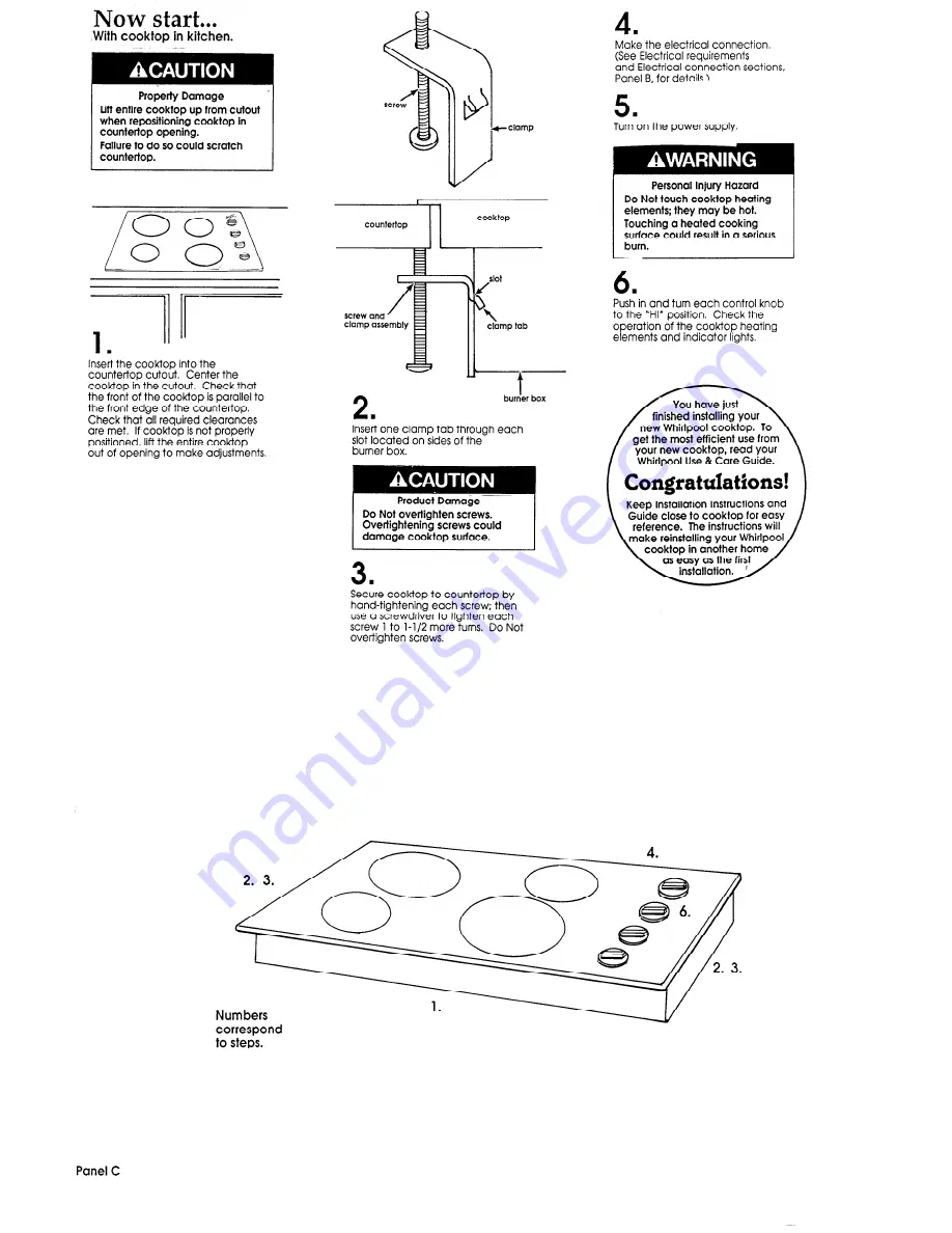 Whirlpool Cooktop Скачать руководство пользователя страница 4