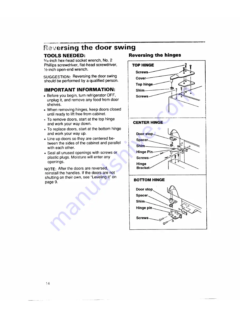 Whirlpool D Use And Care Manual Download Page 15