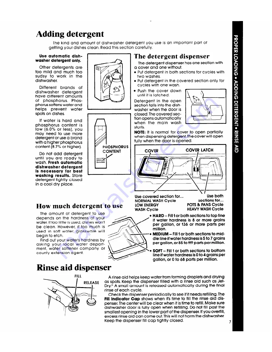 Whirlpool DU9000XR Series Use & Care Manual Download Page 7