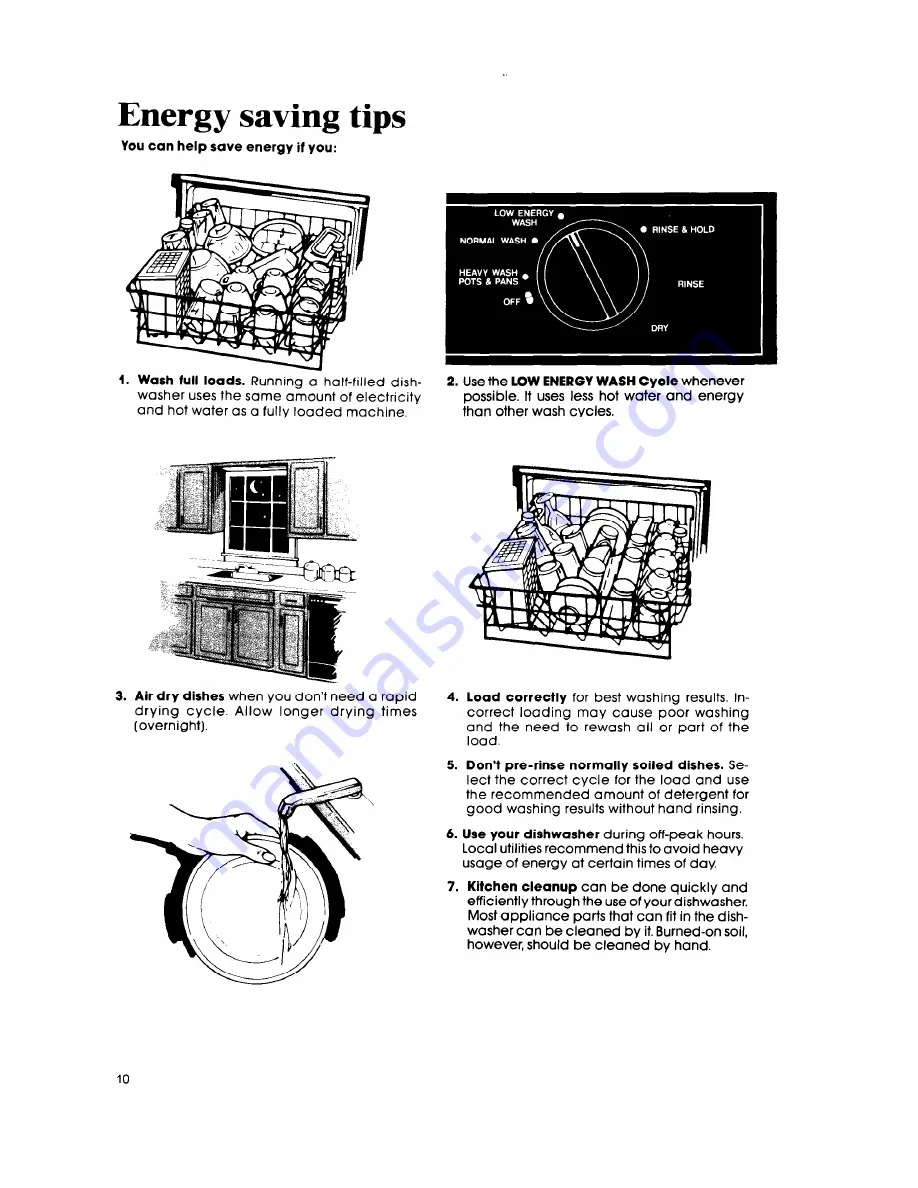 Whirlpool DU9000XR Series Use & Care Manual Download Page 10