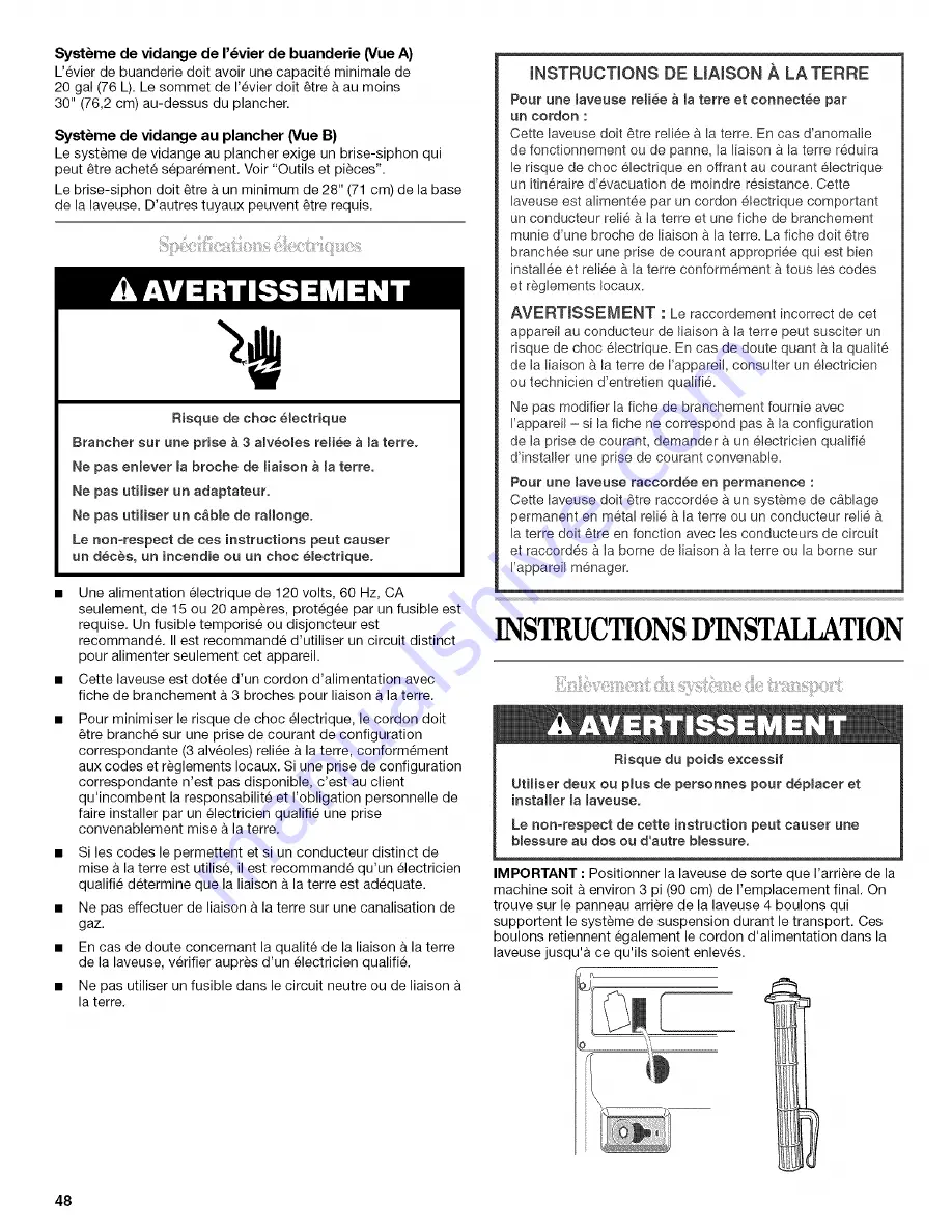 Whirlpool Duet GHW9150PW0 Use & Care Manual Download Page 48