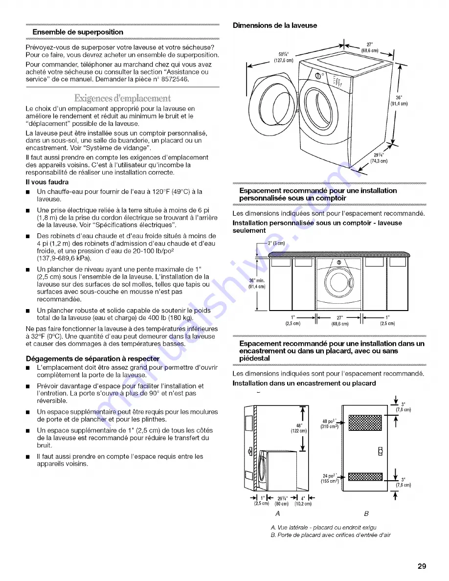 Whirlpool Duet sport WFW8300SW00 Скачать руководство пользователя страница 29