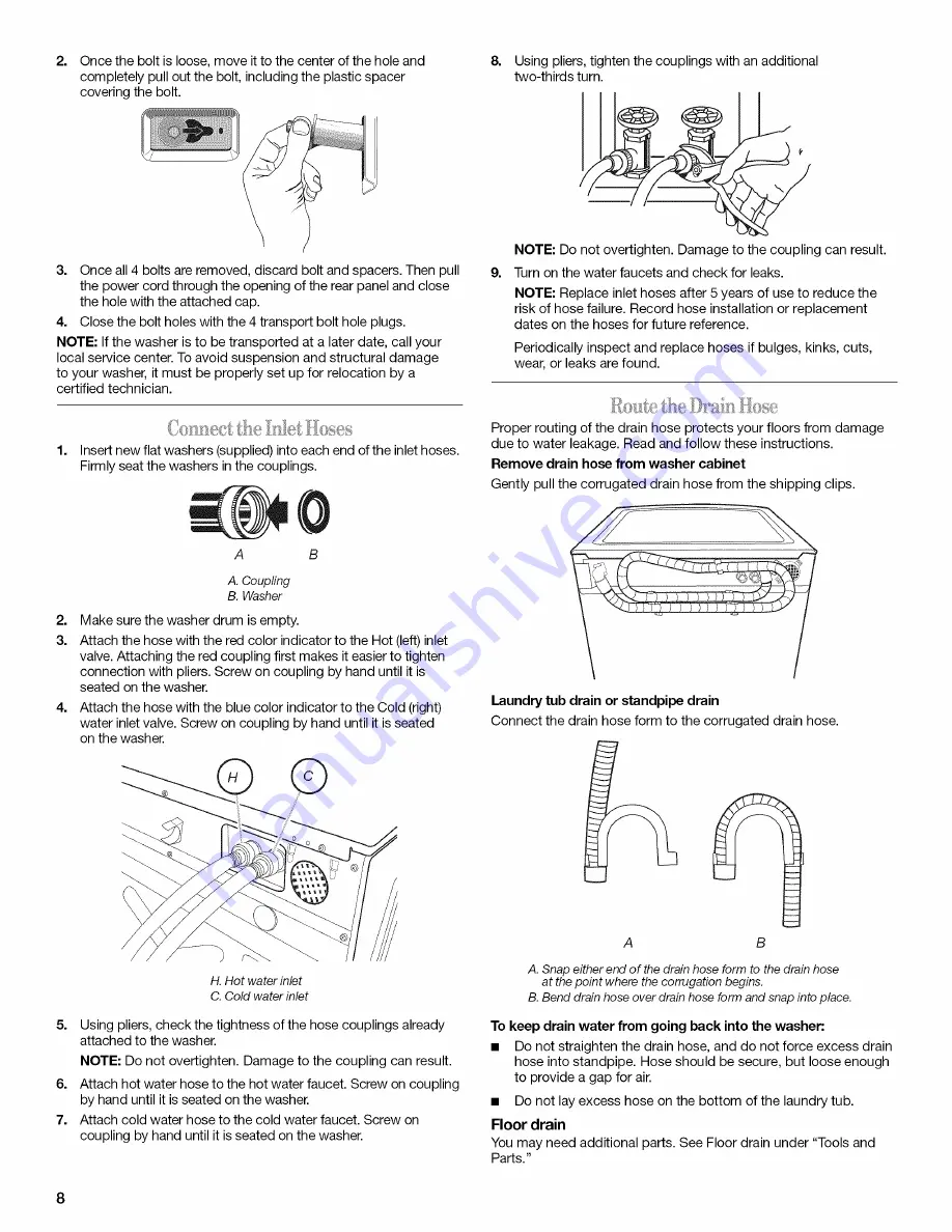 Whirlpool Duet Steam W10176968C Скачать руководство пользователя страница 8