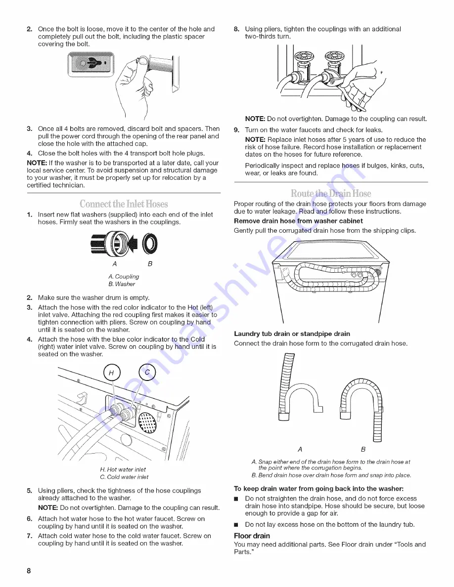 Whirlpool Duet WFW9400SB02 Скачать руководство пользователя страница 8