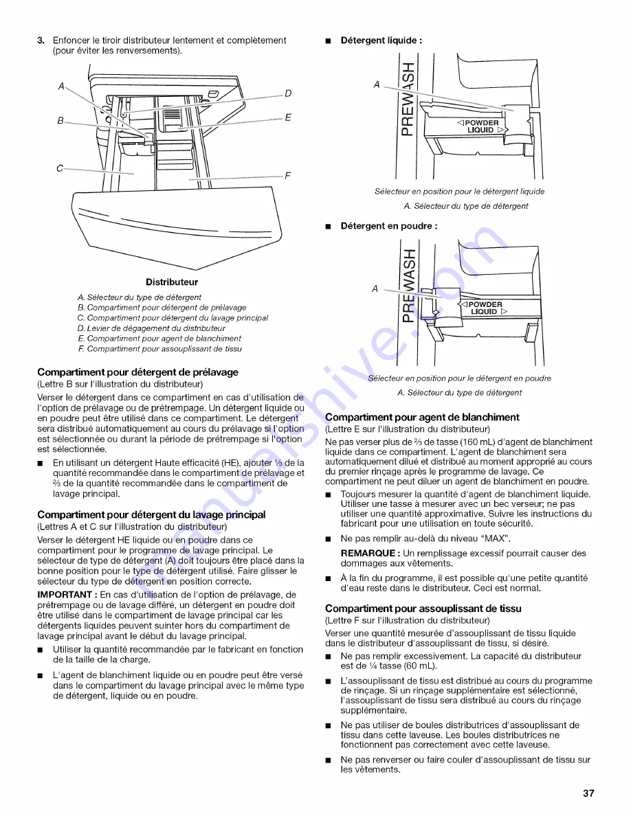 Whirlpool Duet WFW9400SB02 Use & Care Manual Download Page 37