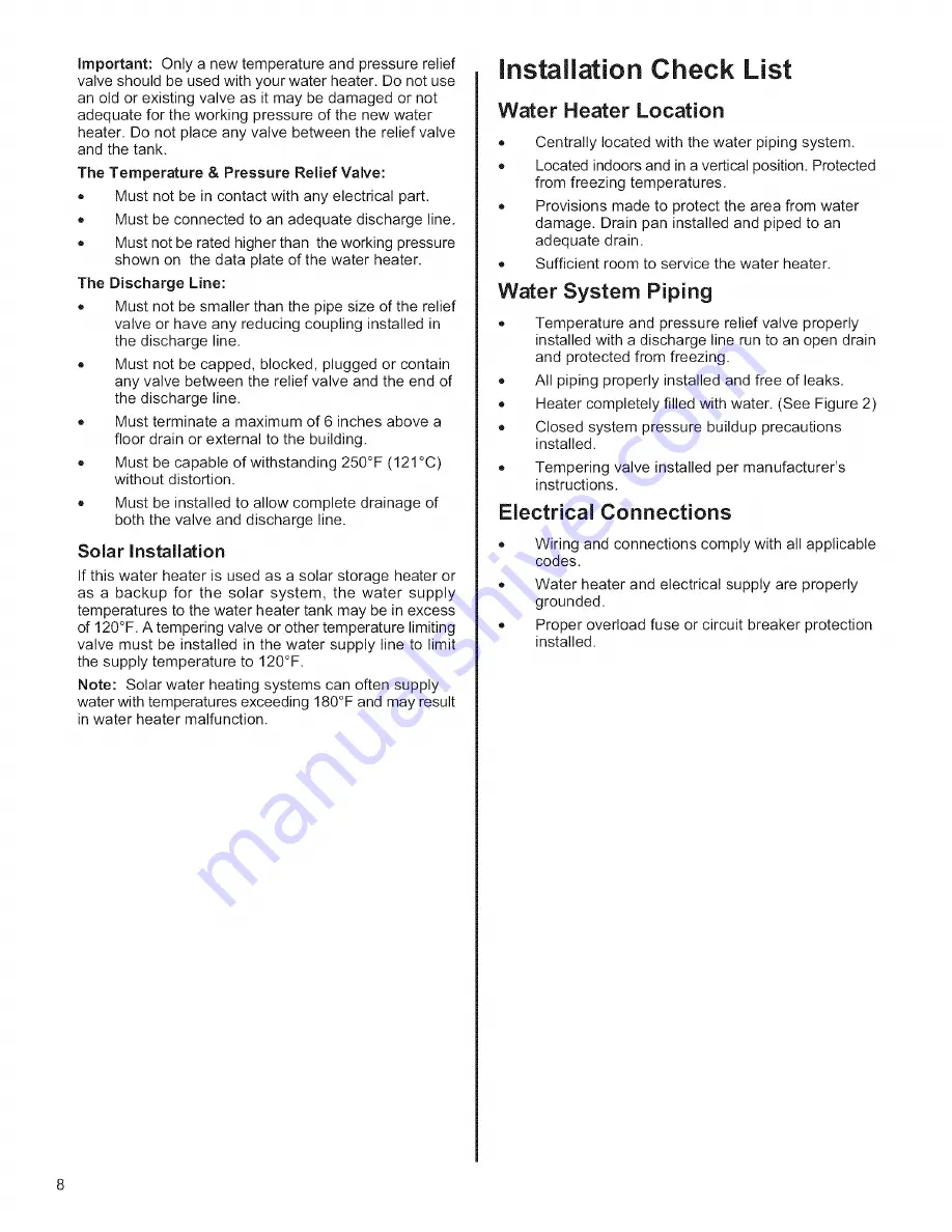 Whirlpool E1130H025S Installation And Use Manual Download Page 8