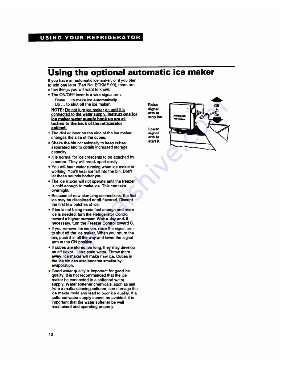 Whirlpool EB21DK Use And Care Manual Download Page 12