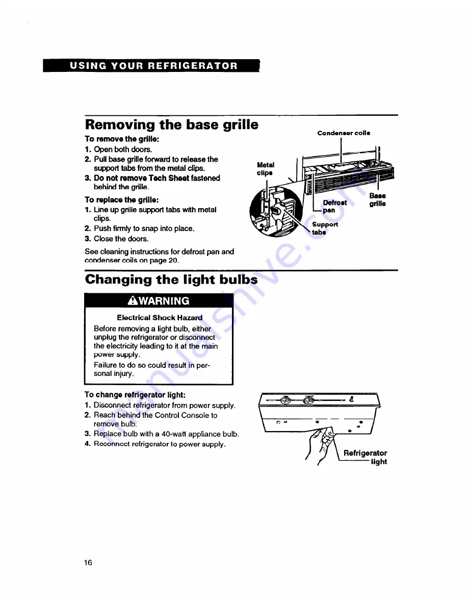 Whirlpool ED20ZK Use And Care Manual Download Page 16