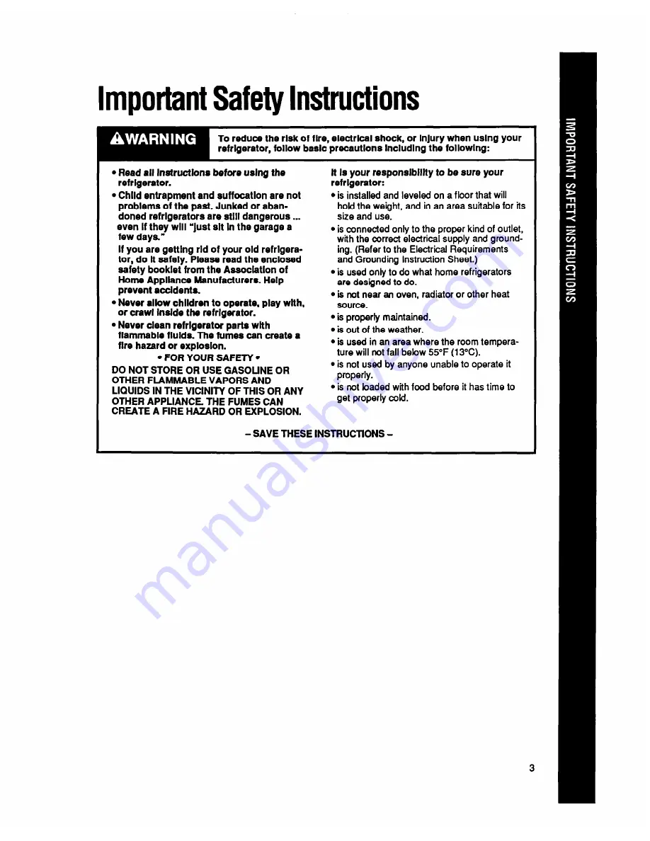 Whirlpool ED22PQ Use & Care Manual Download Page 3