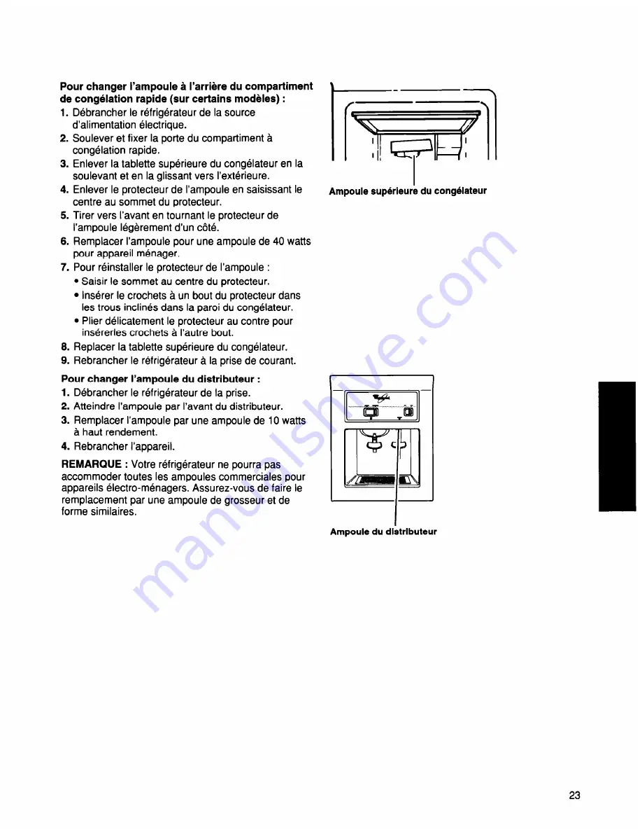 Whirlpool ED25DQXDB00 Use And Care Manual Download Page 54