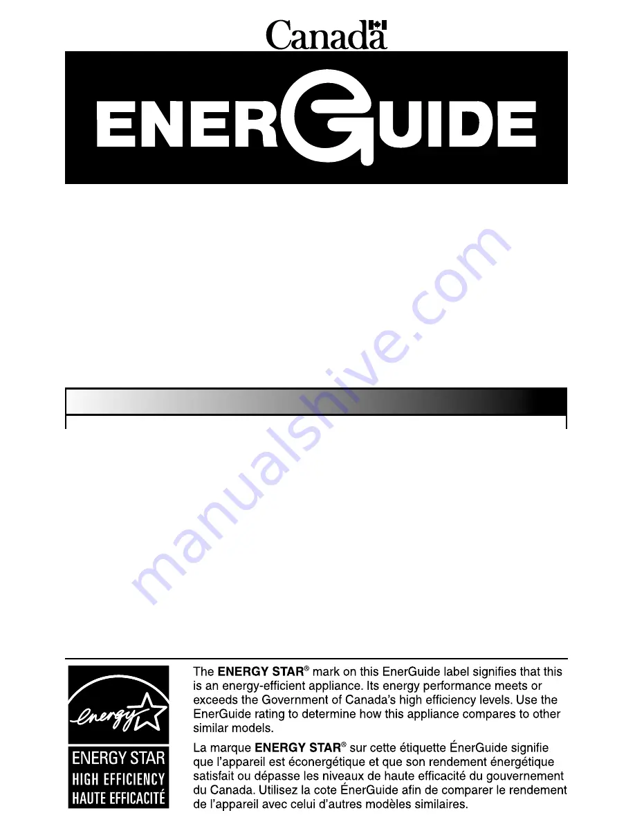 Whirlpool ED2GVEXVD - Side By Refrigerator Energy Manual Download Page 2