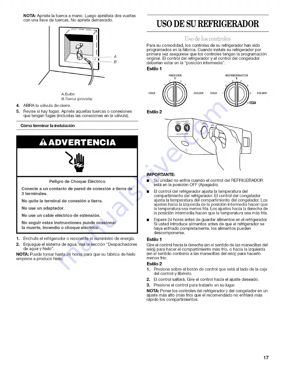 Whirlpool ED2PHAXRQ00 Скачать руководство пользователя страница 17