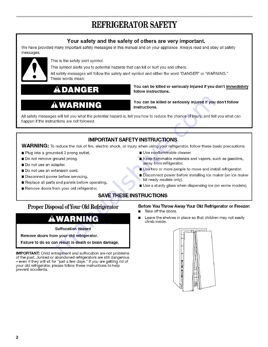 Whirlpool ED5LTAXVB01 Use & Care Manual Download Page 2