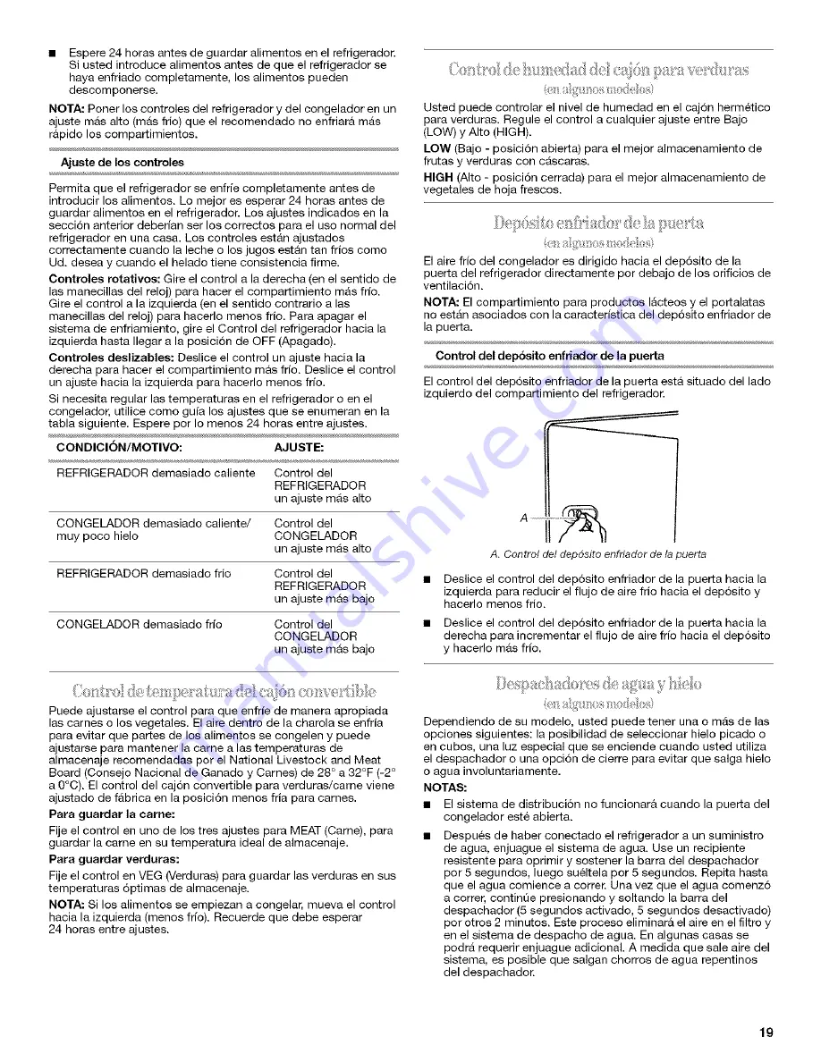 Whirlpool ED5LTAXVB01 Use & Care Manual Download Page 19