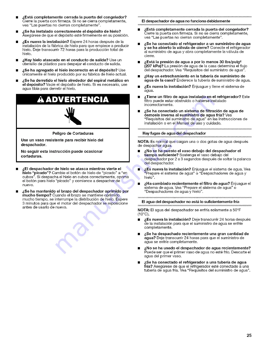 Whirlpool ED5LTAXVB01 Use & Care Manual Download Page 25