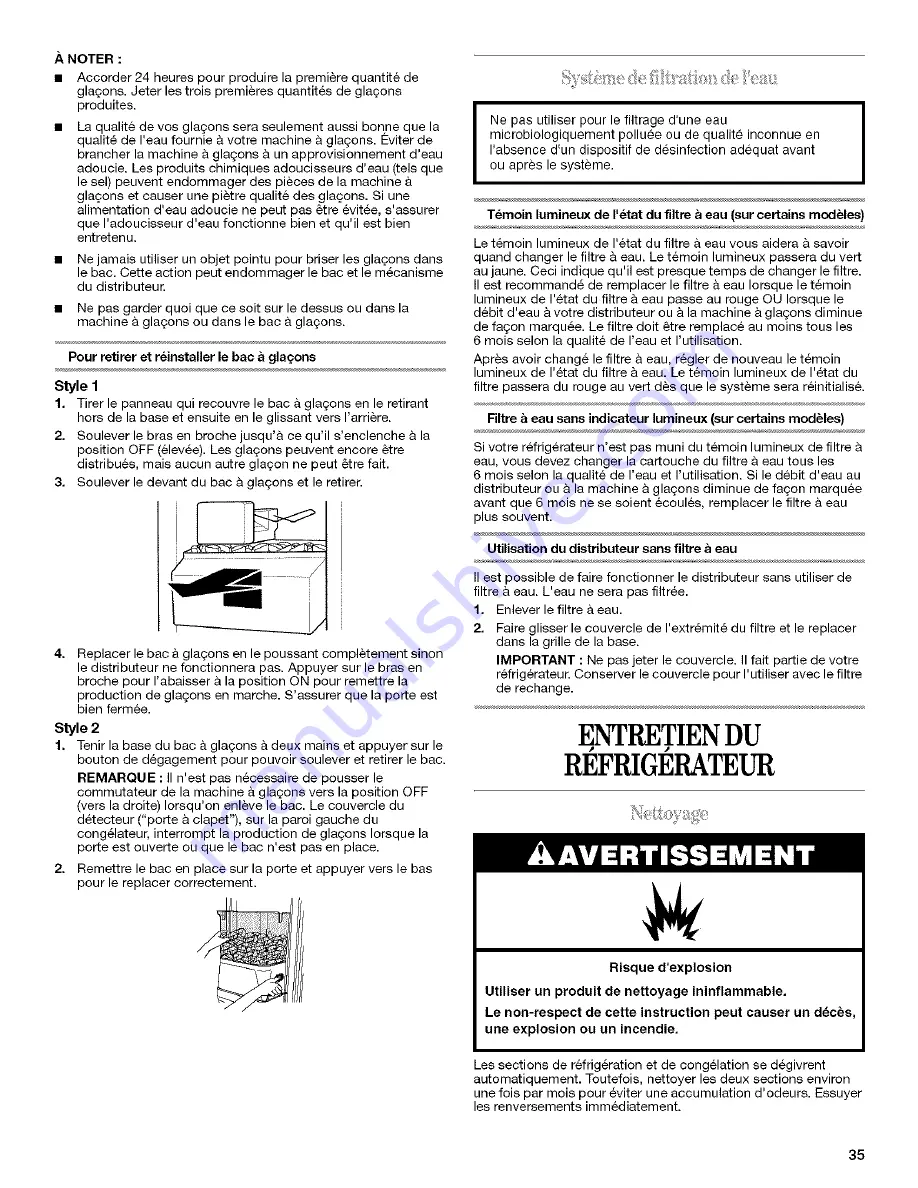 Whirlpool ED5LTAXVB01 Use & Care Manual Download Page 35