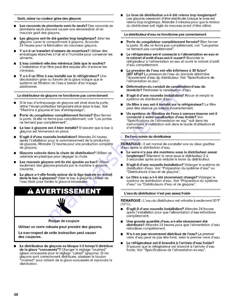 Whirlpool ED5LTAXVB01 Use & Care Manual Download Page 38