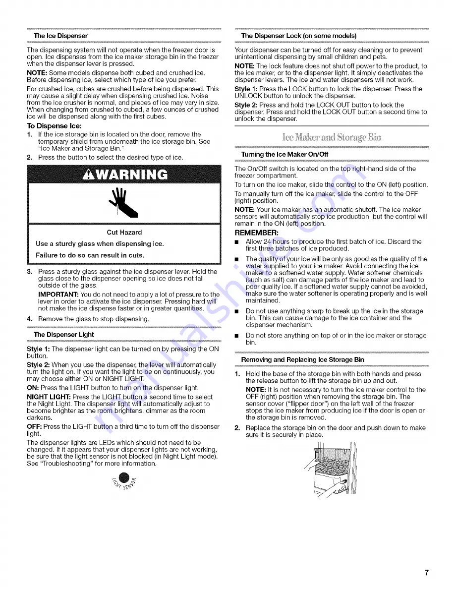 Whirlpool ED5SHAMXL11 Use & Care Manual Download Page 7