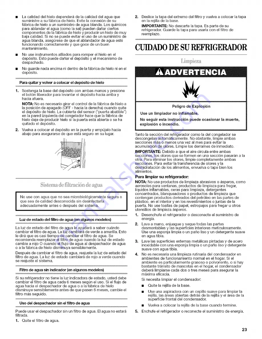 Whirlpool ED5SHAMXL11 Use & Care Manual Download Page 23