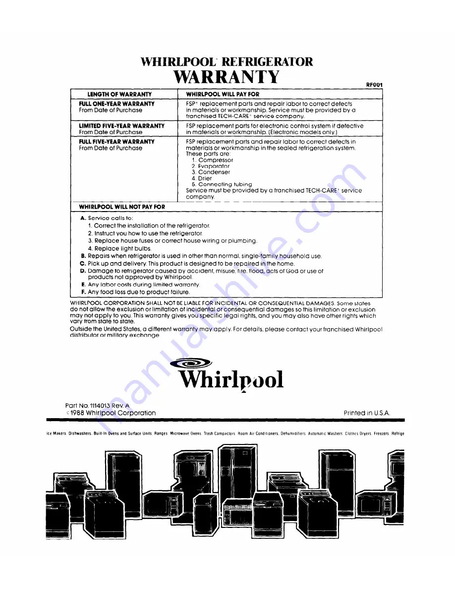 Whirlpool EDI9SK Use & Care Manual Download Page 16