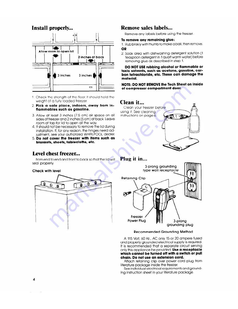 Whirlpool EH060F Скачать руководство пользователя страница 4