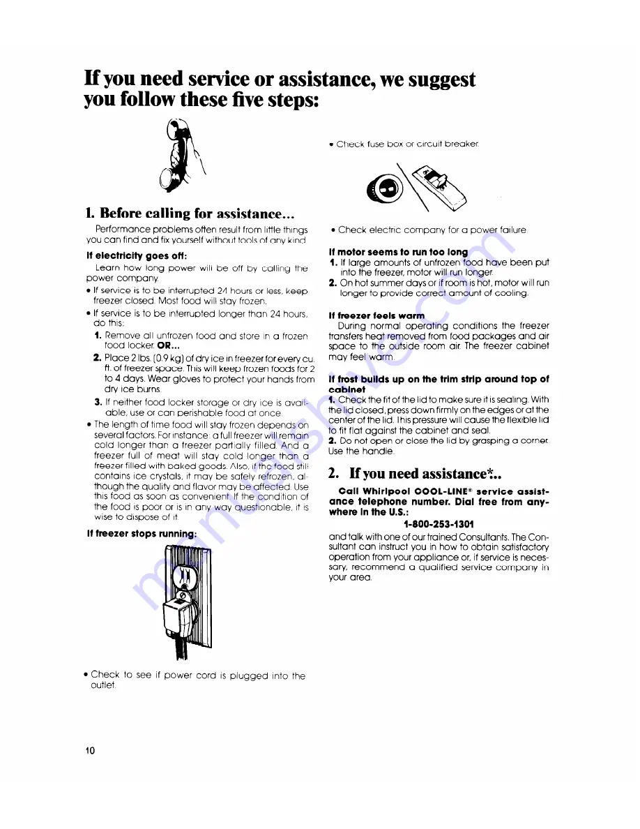 Whirlpool EH230F Use And Care Manual Download Page 10