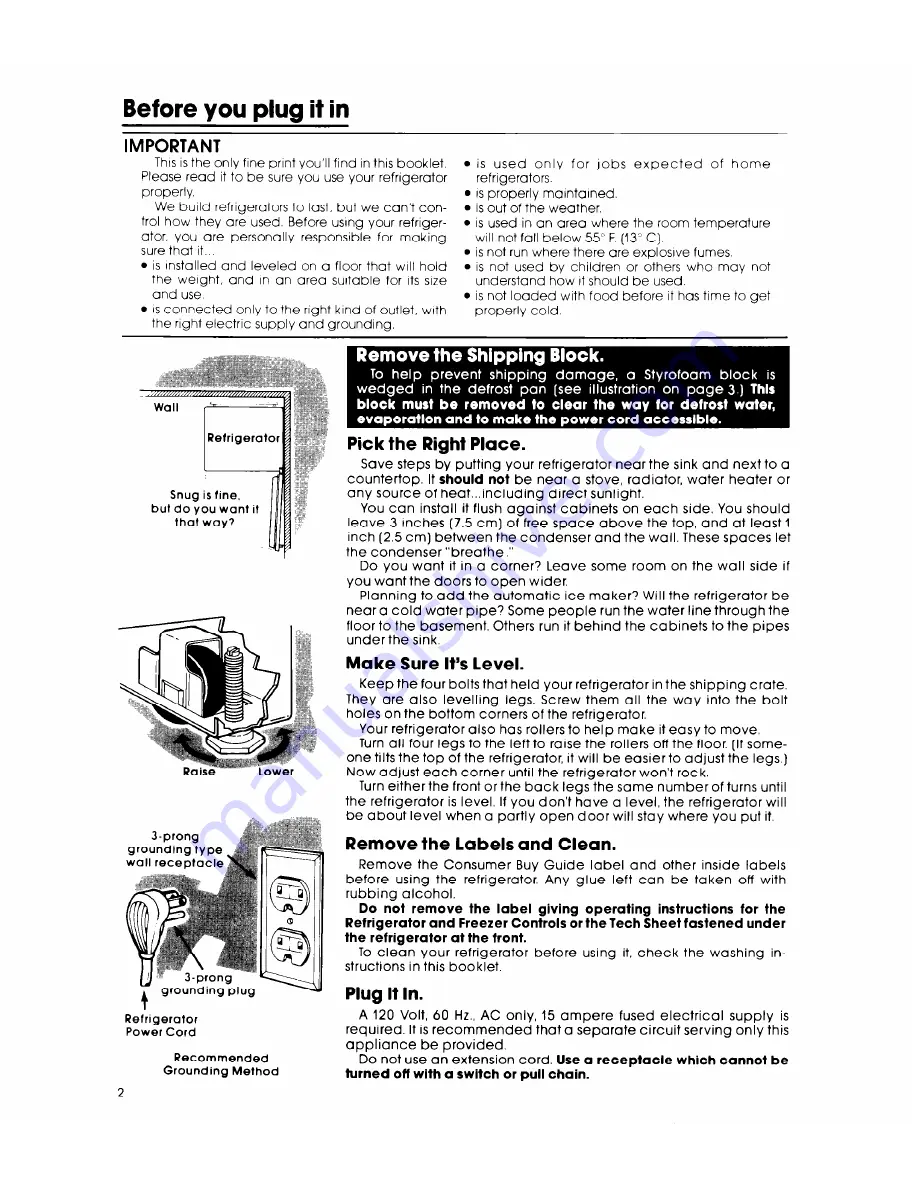 Whirlpool EJT142XKWR0 Use And Care Manual Download Page 2