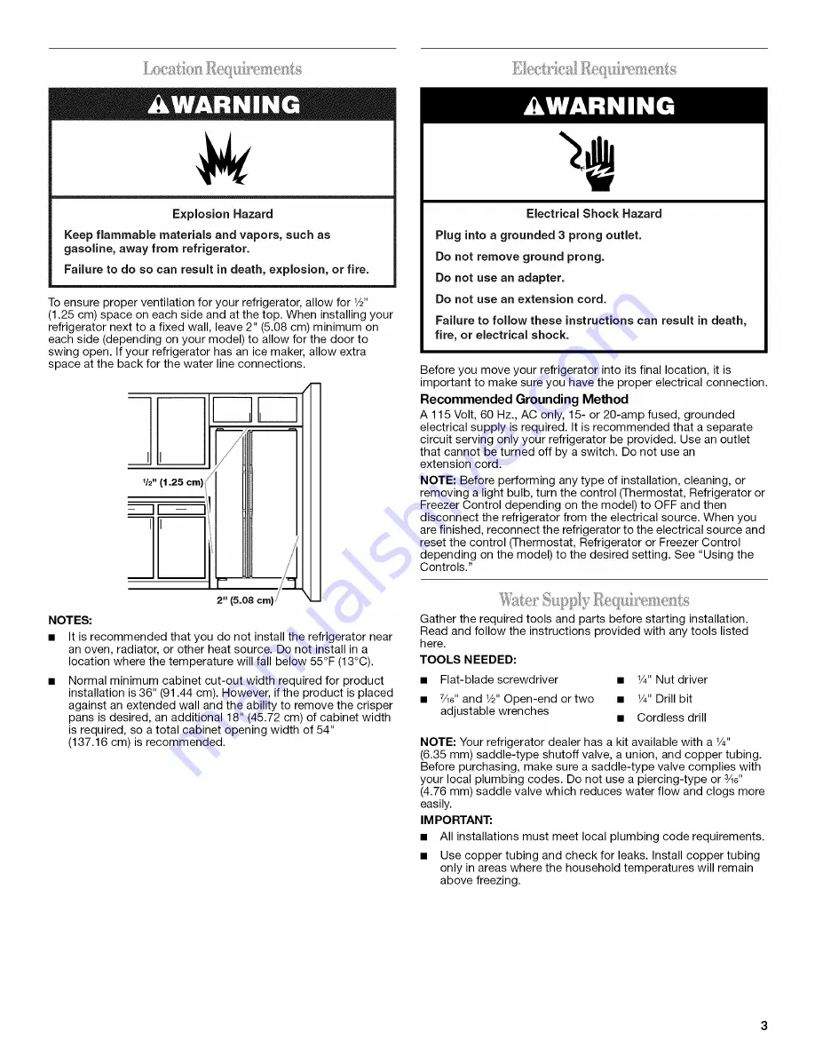 Whirlpool ES5DVAXWA00 User Instructions Download Page 3