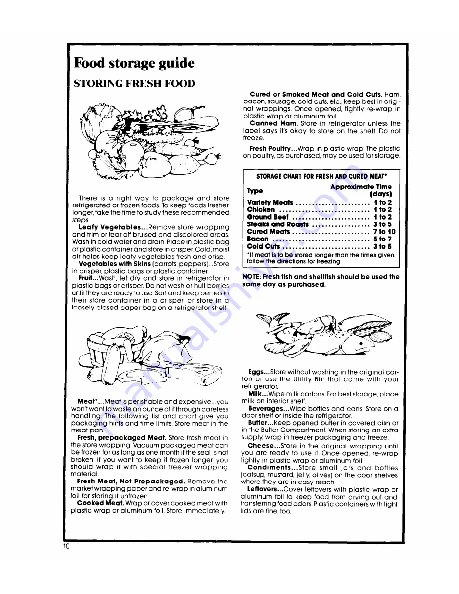 Whirlpool ET18VK Use & Care Manual Download Page 10