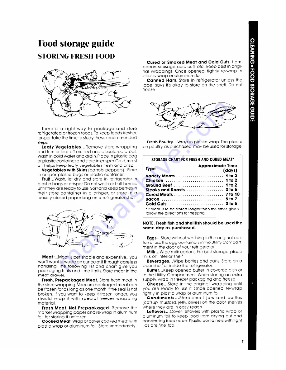 Whirlpool ET22DK Use & Care Manual Download Page 11