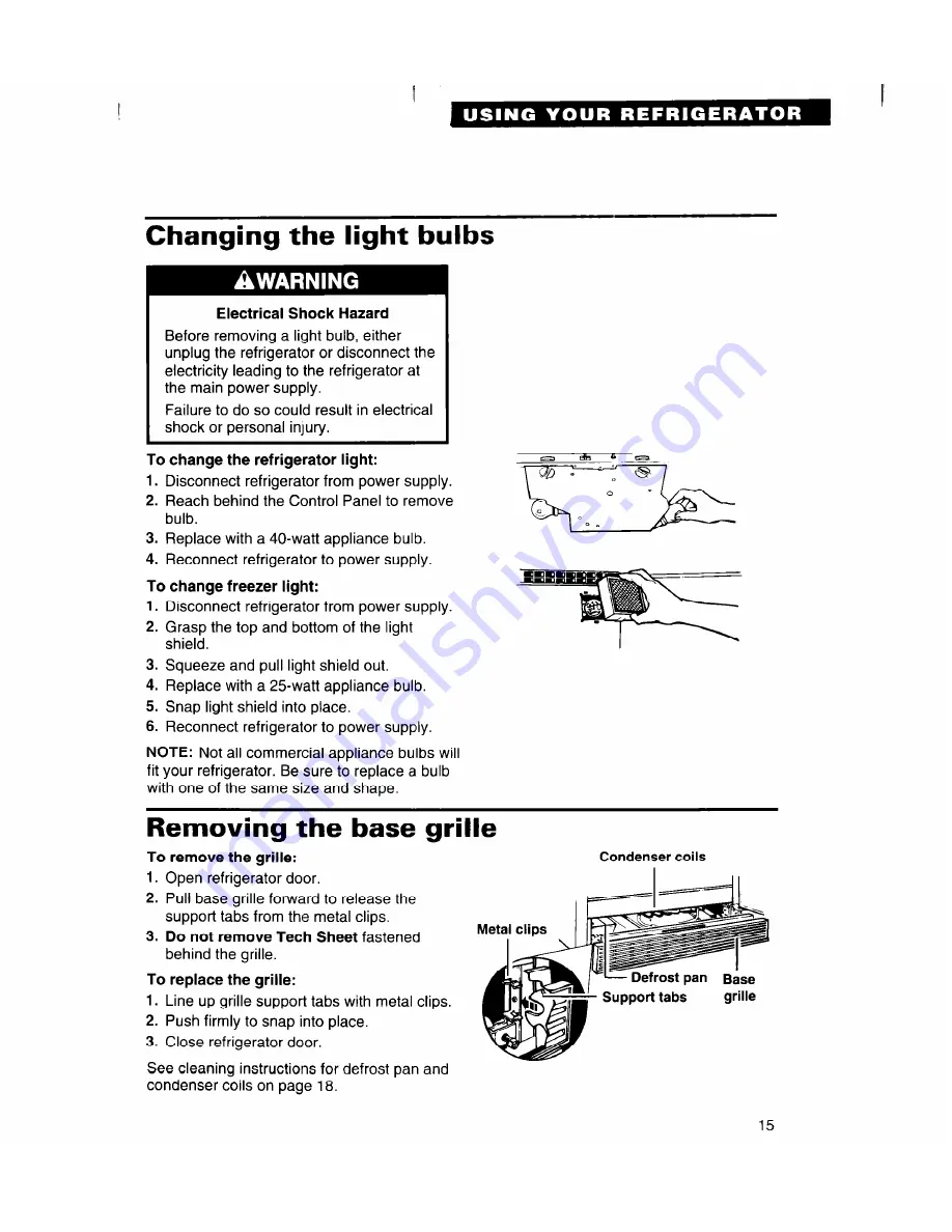 Whirlpool ET25DK Use And Care Manual Download Page 15