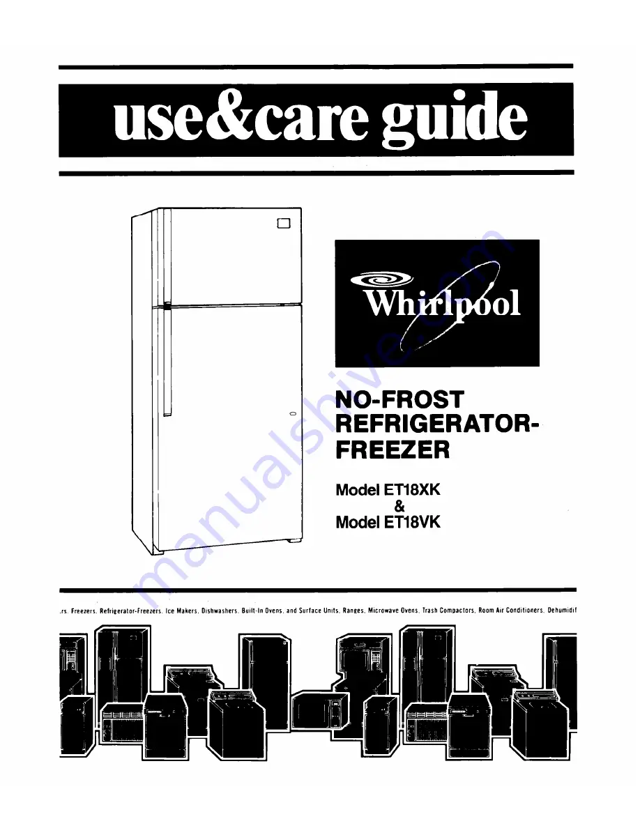 Whirlpool ETL8VK Use & Care Manual Download Page 1