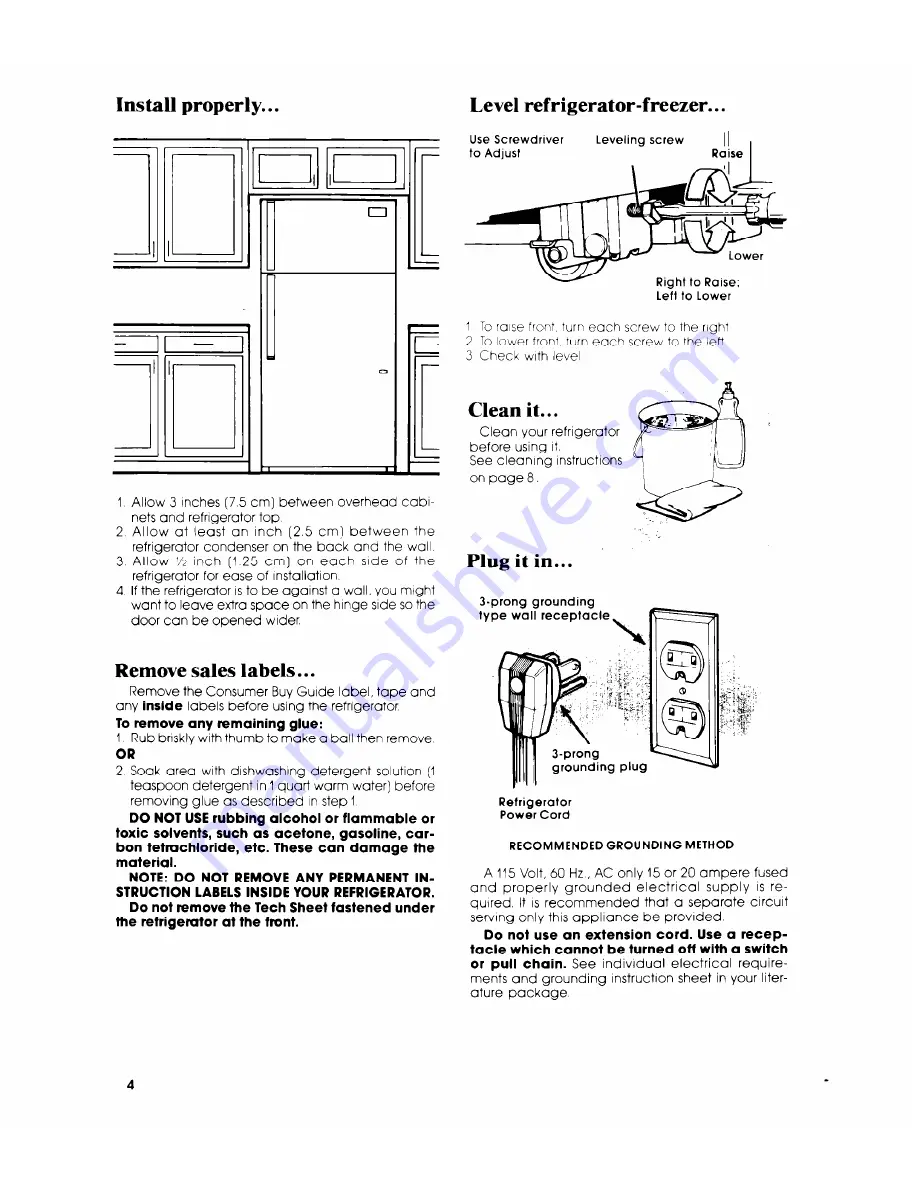 Whirlpool ETL8VK Скачать руководство пользователя страница 4