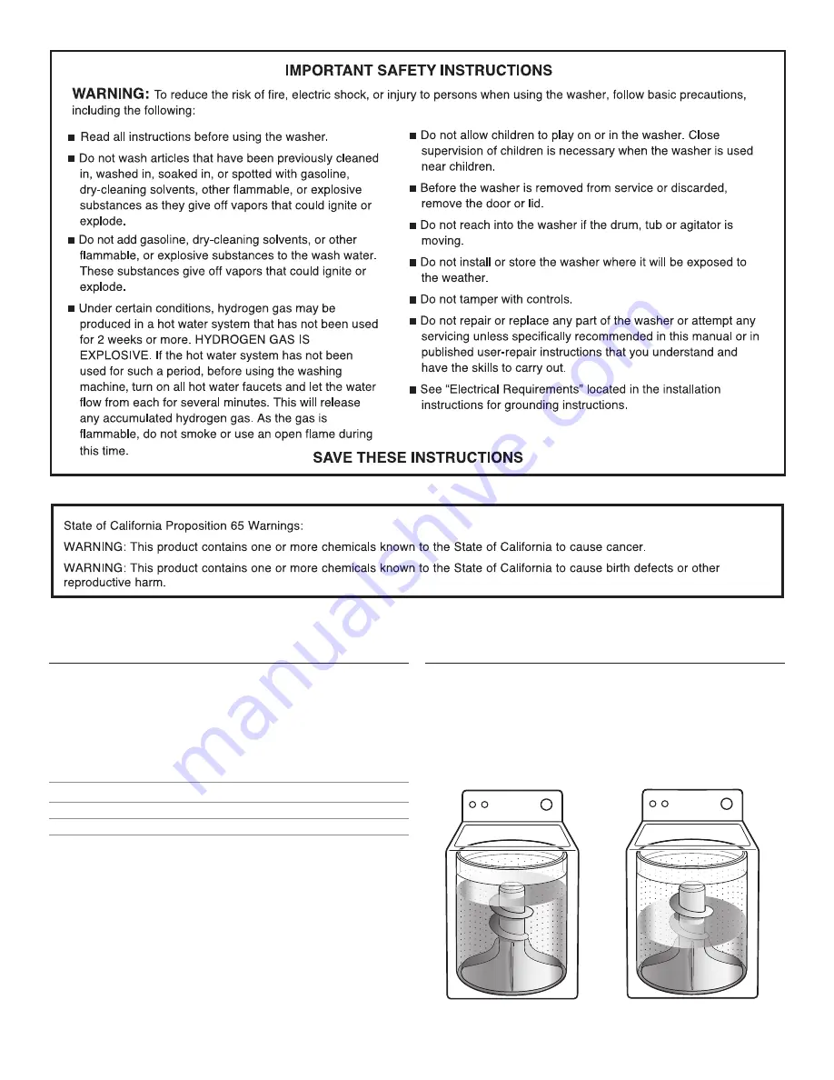 Whirlpool ETW4400XQ User Instructions Download Page 2