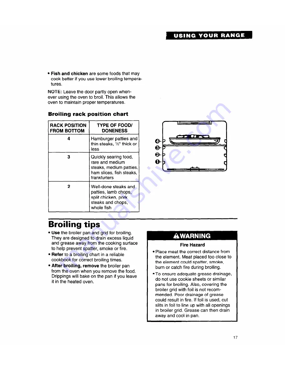 Whirlpool F396PXYN5 Use And Care Manual Download Page 17