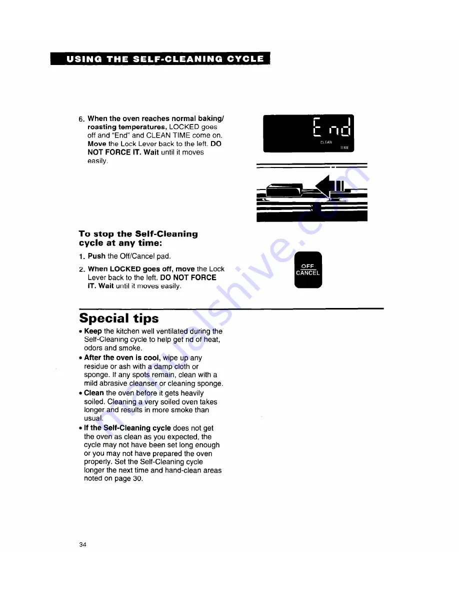 Whirlpool F396PXYN5 Use And Care Manual Download Page 34