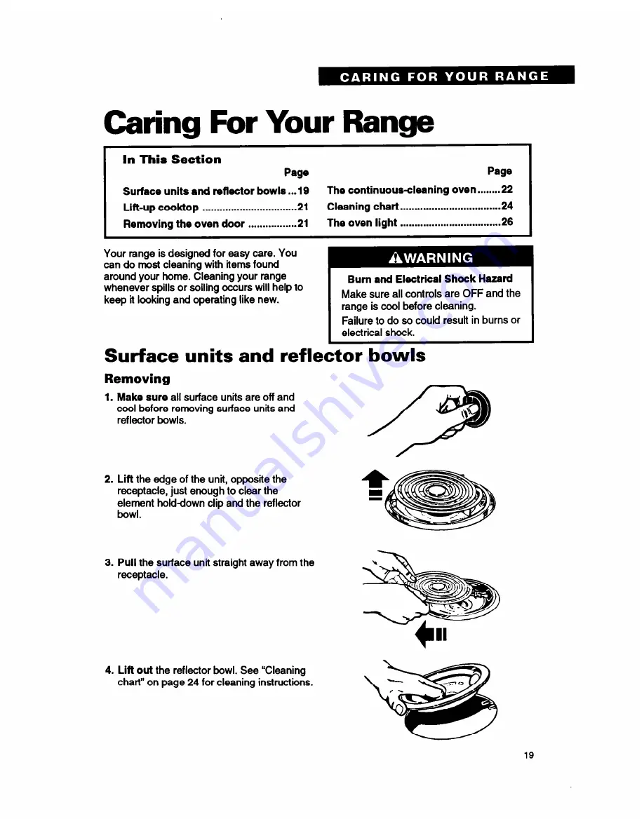 Whirlpool FEC330B Important Instructions Manual Download Page 19